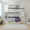 Кровать-чердак коллекции Цветы + кровать 190х90 Цветы от Династия Kids