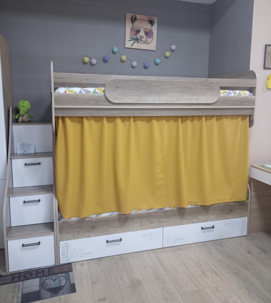 Комплект занавесок (2 шт) цвет горчичный от Династия Kids