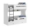2-х ярусная кровать Омега 190х80 (цвет белый + лестница белая) от Династия Kids
