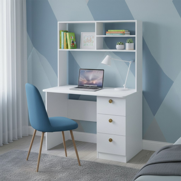 Комплект мебели: стол Умка + стеллаж Мозаика + кровать Двушка от Династия Kids