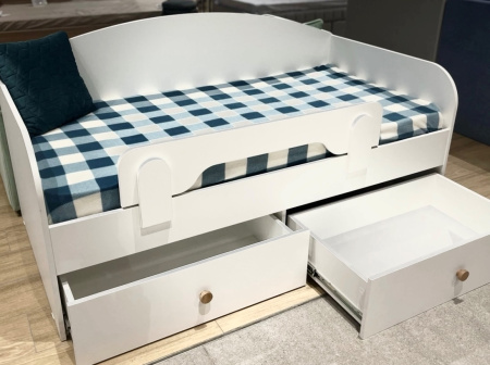 Кровать 190х90 коллекции Умка NEW (ручки - дуб) от Династия Kids