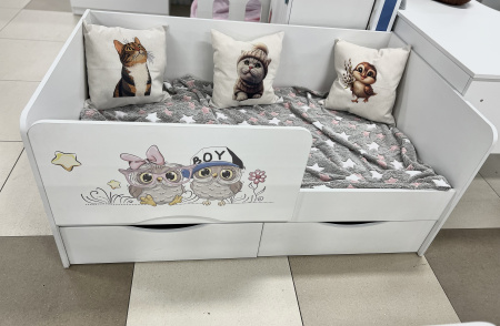 Кровать Малютка Совята 140х80  от Династия Kids