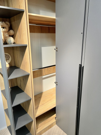 Шкаф угловой коллекции Брайт Графит-2 от Династия Kids