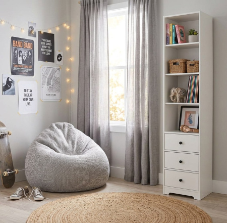 Комплект коллекции Норд: кровать + стол + стеллаж + комод от Династия Kids