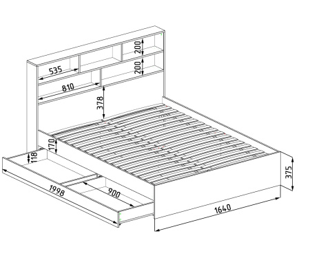 Кровать Модерн 160х200 (правая/левая)