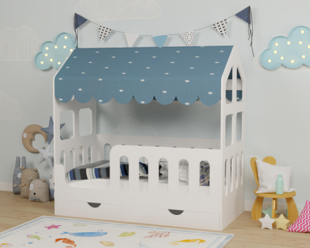 Кровать 160х80 Манеж Домик (с ящиком) от Династия Kids