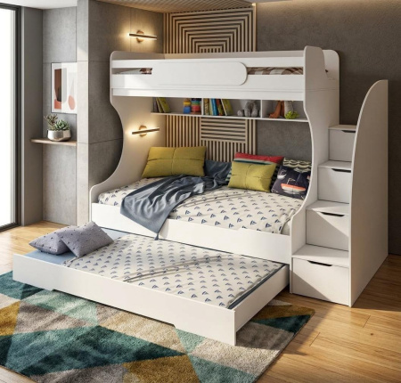 Кровать Биг 120х200 (цвет белый) от Династия Kids