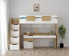Комплект мебели: кровать-чердак Мозаика + Стол Мозаика + Тумба от Династия Kids