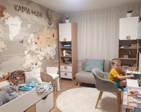 Шкаф для одежды коллекции Юниор (дуб сонома + белый) от Династия Kids