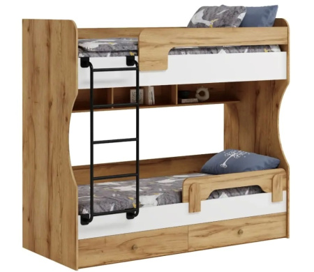 Кровать двухъярусная Омега (цвета разные) 190х80 от Династия Kids