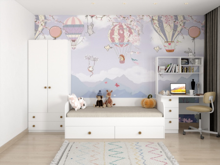 Шкаф коллекции Умка NEW (ручки - дуб) от Династия Kids