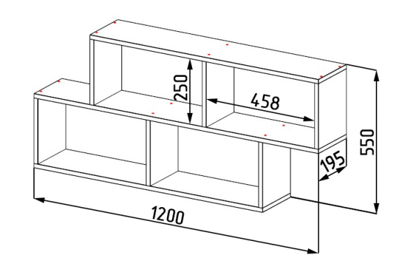 Полка настенная Юниор (цвет белый) от Династия Kids