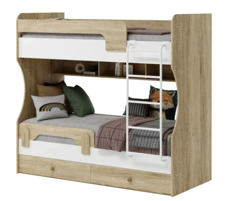 Кровать двухъярусная Омега (цвета разные) 190х80 от Династия Kids