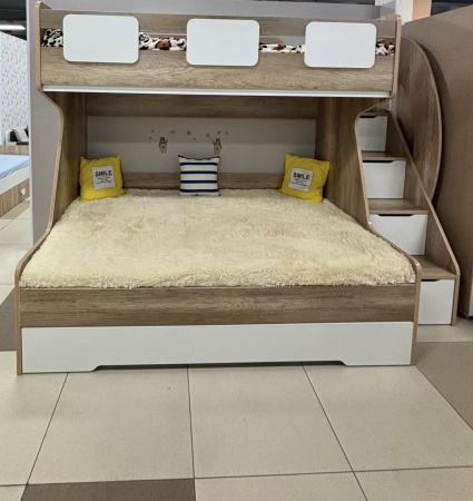 Кровать МЕГА ПРЕМИУМ 120х200 (цвет белый) от Династия Kids