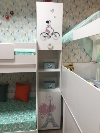 Пенал-стеллаж-2 коллекции Модница New от Династия Kids