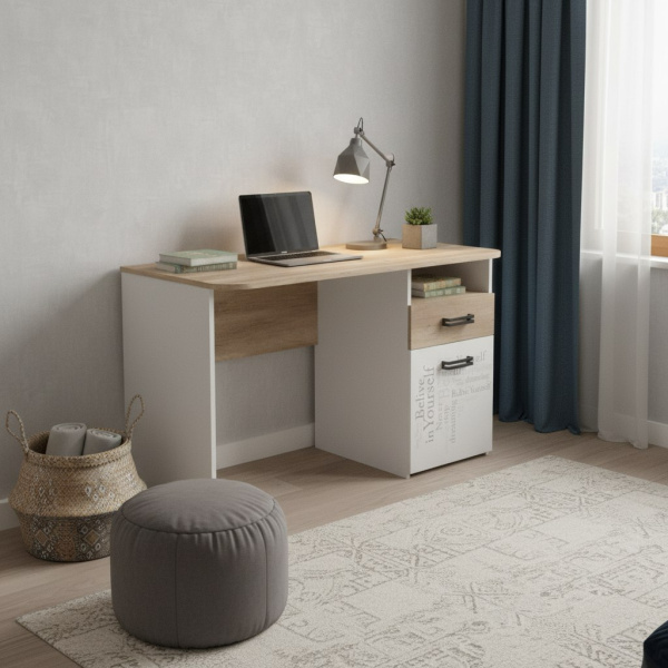 Стеллаж-перегородка + стол + полка коллекции Твой Стиль от Династия Kids