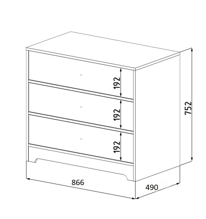 Комод коллекции Норд Каньон (с доводчиками)  от Династия Kids

