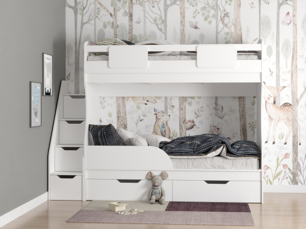 Двухъярусная кровать Дуэт 180х80  с бортиком от Династия Kids